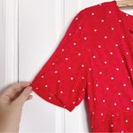 Maje • Ripia Twist-front Polka-dot Floral-jacquard Mini Dress red Rouge Photo 10