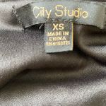 City Studios  Juniors' Asymmetric One-Sleeve Feather-Trim Ruched Bodycon Dress XS Photo 6