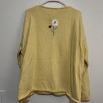 Tia Vintage Yellow Floral Lady Bug Patch Button Cardigan Rhinestone Buttons 2X Photo 5