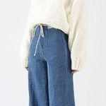 Chicwish Chunky Puff Sleeves Cropped Sweater Size Small/Medium in Off White Photo 0