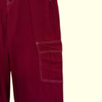 RSQ Women'sSize 26 Low Rise Wide Leg Cargo Jeans Garnet Baggy Y2K Photo 2