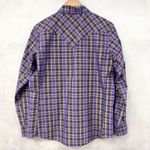 Wrangler  Womens Western Shirt Large Pearl Snap Metallic Plaid Cowboy Rodeo Ranch Photo 2