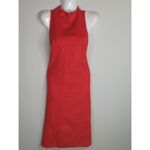 Babaton  Red Matheson High Neck Sleeveless Midi‎ Dress Size 4 Holiday Valentine Photo 2