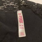 PINK - Victoria's Secret Victoria’s Secret Pink Black Low Rise Lace Trim Boyshort Size M New Without Tag Photo 2