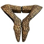 EXPRESS Leooard Calf Hair Block Heel Pumps, Sz 7 Photo 8