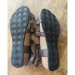 Taos Womens Sandals Size 9.5 US 40 EU Brown Leather Woven Strap Comfort Spain Photo 6