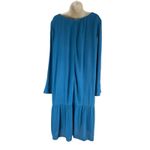 Soft Surroundings  Mirabella Moroccan Ruffle Dress Lagenlook Teal Size M Photo 5