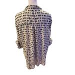 Jane and Delancey  Women's 1X Bird Print Button-Up Shirt Multicolor High Low Photo 2