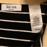 Liz & Co Black, White Stripped Sleeveless V Photo 6