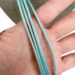 Loft  Light Blue Multi Cord Gold Tone Tube Beaded Statement Necklace Photo 4