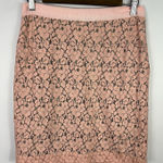 J.Crew The Pencils Skirt 8 Pink Floral Lace Overlay Feminine Preppy Coquette Photo 0