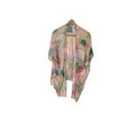 Umgee Semi Sheer Floral Hibiscus Beach Kimono Cover-Up Size S/M Photo 2