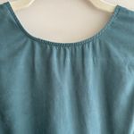 Loft  Dusty Teal Smocked Back Tank Top, Size Medium Photo 9