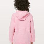 Lululemon So Sherpa Hooded Jacket in Heathered Pink Haze Size 4 Photo 2