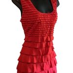 Max edition  Vibrant Red Layered Long Blouse/Mini Dress/Swim Cover Up Photo 0