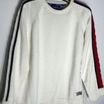 Tommy Hilfiger VINTAGE Jeans Embroidered Cable Sweater Big Logo Size Large Photo 2