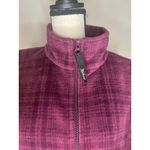 Woolrich  women's fleece vest in a purple plaid pattern woman’s large Photo 1