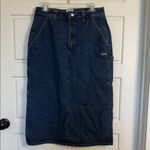 Obey  Juniper Embroidered Denim 90s Y2K Midi Skirt 30/large Photo 5