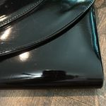 La Regale ‎ faux patent black leather shoulder bag /clutch Vintage Photo 2