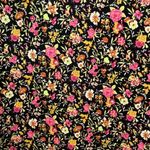 WAYF Womens S Floral Long Sleeve Crop Top Stretch Black Multicolor Photo 2