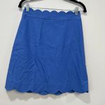 J. McLaughlin  Cameron Skirt 4‎ NWT $158 Scalloped Solid Vista Blue Solid Knee Photo 0