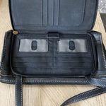 Fossil Like new black leather  crossbody bag with built in wallet. Sz 10.5” x 6.5” Photo 3