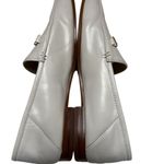 Sam Edelman Loraine White Leather Loafers with Gold Accent,size 8M Photo 5