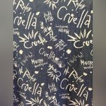 Disney Shirt Womens M Denim Blue Button Up Chambray AOP Graffiti Cruella De Vil Photo 5