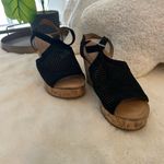 Franco Sarto  Black Wedge Shoes with Ankle Straps Photo 1