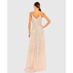 Mac Duggal  93566 Peach Embellished V-Neck Sleeveless Column Gown Size 2 NWT Photo 1