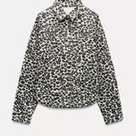 ZARA  Denim Animal Print Jacket Photo 0
