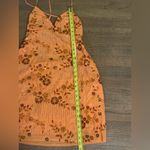 Peppermayo Sequin Beaded Tropical Orange Mini Dress- Size Large Photo 7