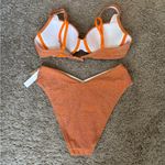 PINK - Victoria's Secret NWT!! Orange Glitter Bikini Set Photo 4