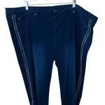 Allure Pull On Rhinestone Women's 3XL Blue Skinny Jeans High Rise Size undefined Photo 1