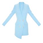 Pretty Little Thing Light Blue Blazer Dress Photo 1