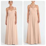 Jenny Yoo  Collection Aidan Convertible Strapless Chiffon Dress Gown Blush Size 4 Photo 3