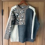 JODIFL  Animal Print Color Block Crewneck Sweater Women’s size Small​ Photo 0