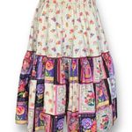Vintage Handmade Square Dancing Skirt Set Purple Pansy Floral Printed Midi Purple Size XS Photo 1