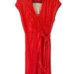 Anthropologie Maeve NEW Open Back Wrap MIDI Dress Photo 2