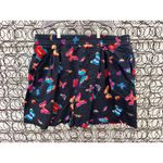 VTG Bechamel Butterfly All Over Print Button Up Blouse and Shorts Set Cotton 1X Black Photo 1