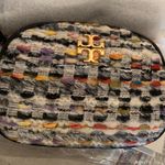 Tory Burch Authentic Leather/Colorfull tweed top zip Crosby Photo 12