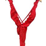 NWOT Victorias Secret Lace Teddy Red Size M Photo 0