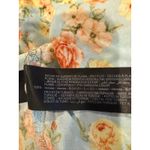 ZARA  Oversized Floral Print Cropped Collard Short Sleeve Shirt Pocket XXL Blue Photo 10