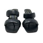 Vionic ‎ Emaline Slide Heeled Sandals Double Strap Leather Black Size US 9 Photo 4