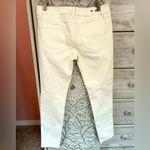 White polished Skinny Jeans,  Cabi 5306 front  Zipper Accent jeans size 8 Photo 1