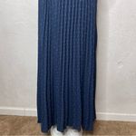 PRETTYGARDEN NWOT Pretty Garden Size XXL Navy Blue Dress Eyelet Halter Aline Midi Accordion Photo 4