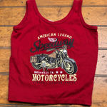 Obsessive Love  Red American Legend Motorcycle Tank Top Women's Size S Photo 0