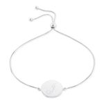 Giani Bernini Engraved Script Initial J Disc Bolo Bracelet in Silver MSRP $85 NW Photo 0