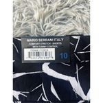 Mario Serrani  Italy Black with White Leaf Design‎ Bermuda Shorts Women's Size 10 Photo 2