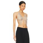 petit moments Vanessa Bralette in Silver One Size Womens Crystals Rhinestones Photo 2